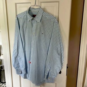 Mens Vineyard Vines EUC freshly laundered long sleeve blue/white shirt